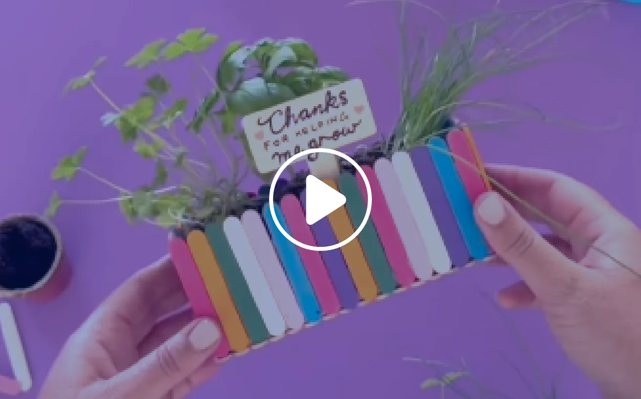 Mother's Day Pop Stick Planter